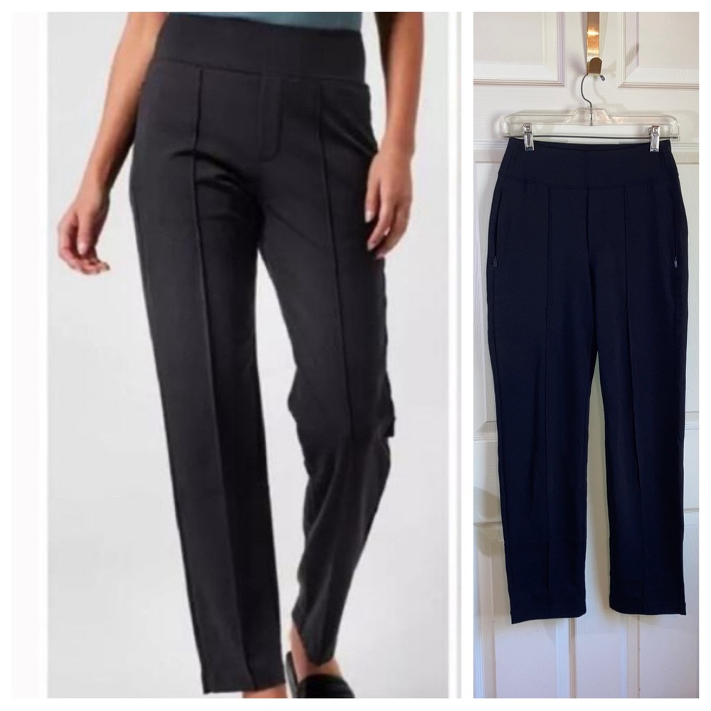 Athleta Eastbound Straight Bottoms Pants sz 0 Black